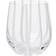 Broste Copenhagen Stripe Wasserglas 35cl Clear-white stripes Trinkglas