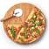 Zeller Pizza-Set, Pizzabrett Pizzaschneider Bamboo Schneidebrett