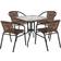 Flash Furniture TLH073SQ037GY4 Patio Dining Set