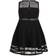 Calvin Klein Girl's Plus Size Illusion Mesh Bow Front Dress - Black (CDFDH029-001)