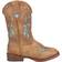 Roper Girl's Glitter Breeze Square Toe Cowboy Boots - Tan