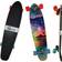 Quest Longboard Skateboards Aloha Super Cruiser Unisex Complete Cruiser Longboards for Beginners Beautiful Multicolored Wave Design 7 Multi-ply of Chinese Maple Deck Shaped Longboards