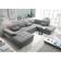 Stella Trading Wayne Living Room Dark Grey Sofa 340cm 5-Sitzer