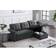 Devion Furniture Reversible Sectional Sleeper Dark Grey 83" 3 Seater