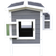 Pawhut Wooden Cat House Outdoor with Door Weatherproof 2-Floor Shelter Asphalt Roof
