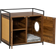 Pawhut Hidden Litter Box Enclosure with Adjustable Partition