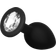 EIS Silikon-Analdildo mit Kristall, S, 7 cm schwarz transparent