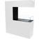 Tall White Room Divider Bio Fireplace