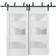 SartoDoors Lucia White with Hardware Kit Frosted Glass R, L (x84")