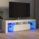 vidaXL Cabinet with Led Lights White TV-benk 140x40cm
