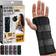 DR. BRACE Adjustable Wrist Brace Night Support for Carpal Tunnel, Doctor Developed, Upgraded with Double Splint & Therapeutic Cushion,Hand Brace for Pain Relief,Injuries,Sprains S/M Lefr Hand, Grey-Orange