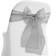 10-Pack Elegant Organza Chair Cover Sashes by Lann's Linens Silver