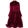 Shein Women's Plus Size Solid Colored Stand Collar Velvet Dress