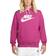 Nike Club Fleece Graphic Pullover Hoodie - Fireberry/White