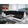 Couch set Grado White/Black Sofa 344cm