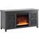Hudson & Canal Electric Fireplace TV Stand Grey TV Bench 47x24"