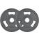 Balelinko Cast Iron 2-Inch Olympic Grip Plate Weight Plate for Strength Training, Weightlifting and Crossfit in Pair, 25LB, Gray