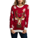 Partykungen Cute Reindeer Christmas Sweater - Red