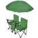 GoTeam Portable Double Folding Chair With Removable Umbrella Cooler Bag And Carry Case
