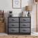 Sorbus Dresser with 6 Drawers Black Chest of Drawer 31.5x24.6"