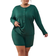 Shein Essnce Women's Plus Size Solid Color Buttoned Half-placket Round Neck T-shirt And Shorts Set