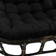 Blazing Needles Microsuede Double Papasan Chair Cushions Black (198.1x147.3)