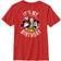 Disney Boy's Mickey & Friends It's My Birthday Group T-shirt - Red