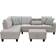 Devion Furniture Sectional with Ottoman Light Gray 99.5" 5 Seater