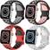 Bxuxohs Nike Silicone Sport Band for Apple Watch 44/45/49/38/40/42/41 4-Pack