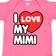 Inktastic I Love My Mimi Baby Bodysuit - Hot Pink