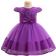 NKOOGH Girl's Short Sleeve Princess Dress - Purple