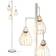 Brightech Teardrop LED with 3 Elegant Cage Heads & Edison Bulbs White 68"