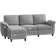 Bed Bath & Beyond Futzca Sectional Couch Light Grey 79.1" 4 Seater