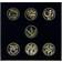 Icon Heroes Power Rangers Power Coins 24K Gold Plated Pin Set