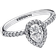 Pandora Sparkling Pear Halo Ring - Silver/Transparent