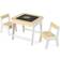 Costway Kid's Table & Chairs Set with Double Sized Tabletop