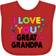 Inktastic I Love You Great Grandpa with Flowers in Black Baby Bib