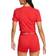Nike Women's Pro Dri-FIT Short-Sleeve Cropped Graphic Training Top - University Red/Pinksicle