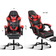 Yssoa Backrest and Seat Height Adjustable Swivel Gaming Chair - Black/Red