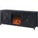 Henn&Hart Log Fireplace Black 58x24"