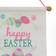 National Tree Company Happy Easter With Eggs Banner White Easter Decoration 0.8"