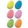 Amscan Stunning Sparkling Glitter Eggs Multicolor 3" 6pcs