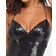 B. Darlin Juniors Sequined Strappy Back Evening Gown - Black