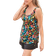 Woman Within Adjustable Side Tie Swim Romper Plus Size - Rainbow Floral