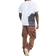boohooMAN Acid Wash Relaxed Fit Cargo Trousers - Chocolate