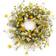 Melrose Yellow and White Daisy Twig Spring Floral Wreath Decoration 24"