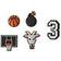 Crocs Jibbitz Basketball Star Charms (5-Pack) One size