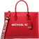 Michael Kors Mirella Medium Pebbled Leather Tote Bag - Bright Red