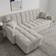 Magic Home Wide Sectional Couch Pull-Out Light Grey Sofa 82" 3 Seater