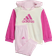 adidas Baby Essentials Colorblock Tracksuit - Ivory/Semi Lucid Fuchsia/Clear Pink